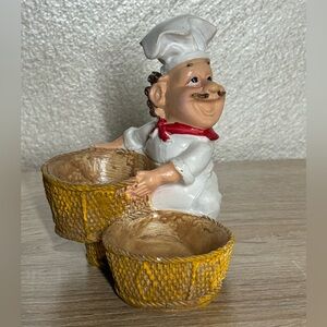 Sitco Chef Statue Salt Paper Bottle Holder Ornaments-Home Kitchen Decor